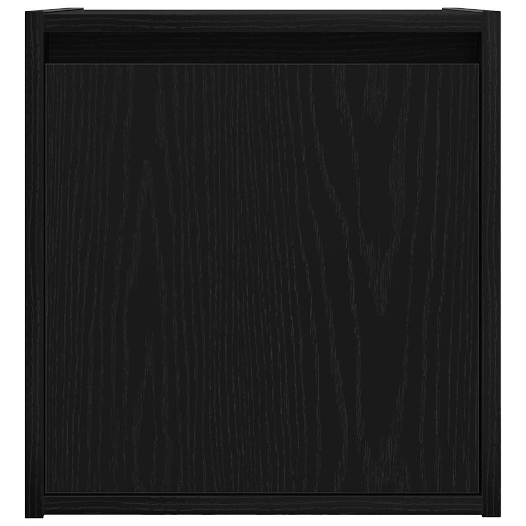 Veggmontert Nattbord Svart 38X34X40 Cm