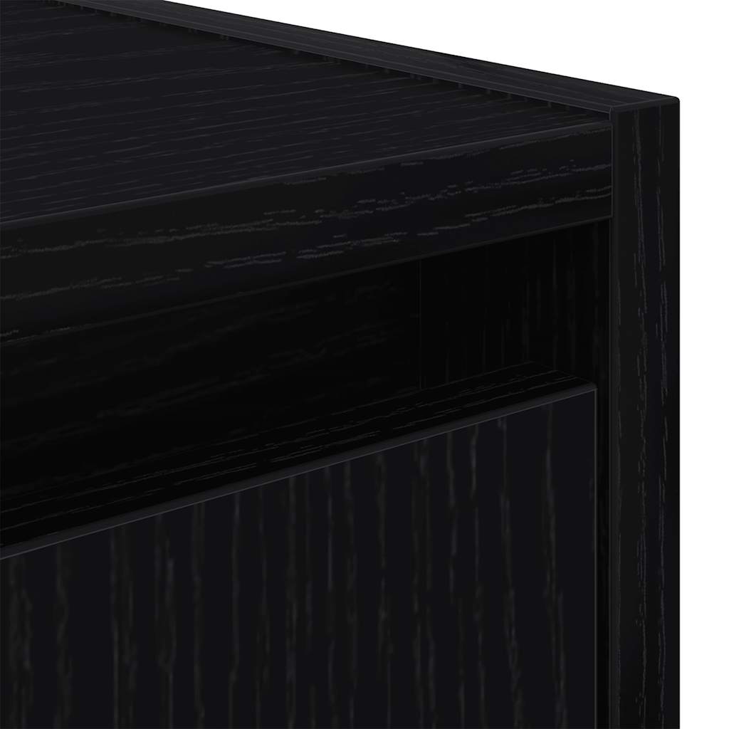 Veggmontert Nattbord Svart 38X34X40 Cm