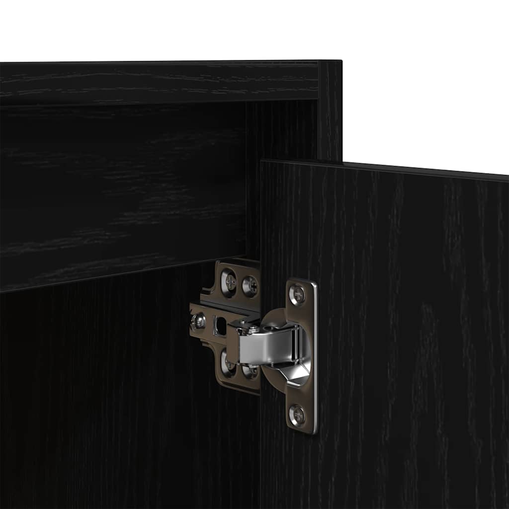 Veggmontert Nattbord Svart 38X34X40 Cm