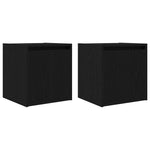 Veggmontert Nattbord 2 Stk Svart 38X34X40 Cm