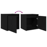 Veggmontert Nattbord 2 Stk Svart 38X34X40 Cm