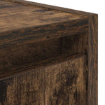 Veggmonterte Nattbord 2 Stk Røkt Eik 38X34X40 Cm
