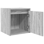 Veggmonterte Nattbord 2 Stk Grå Sonoma 38X34X40 Cm