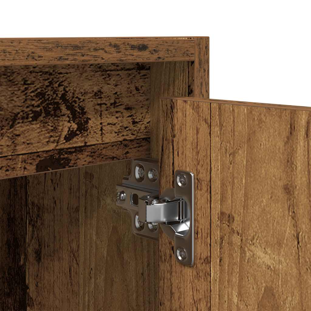 Veggmonterte Nattbord 2 Stk Gammelt Tre 38X34X40 Cm