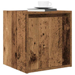 Veggmonterte Nattbord 2 Stk Gammelt Tre 38X34X40 Cm