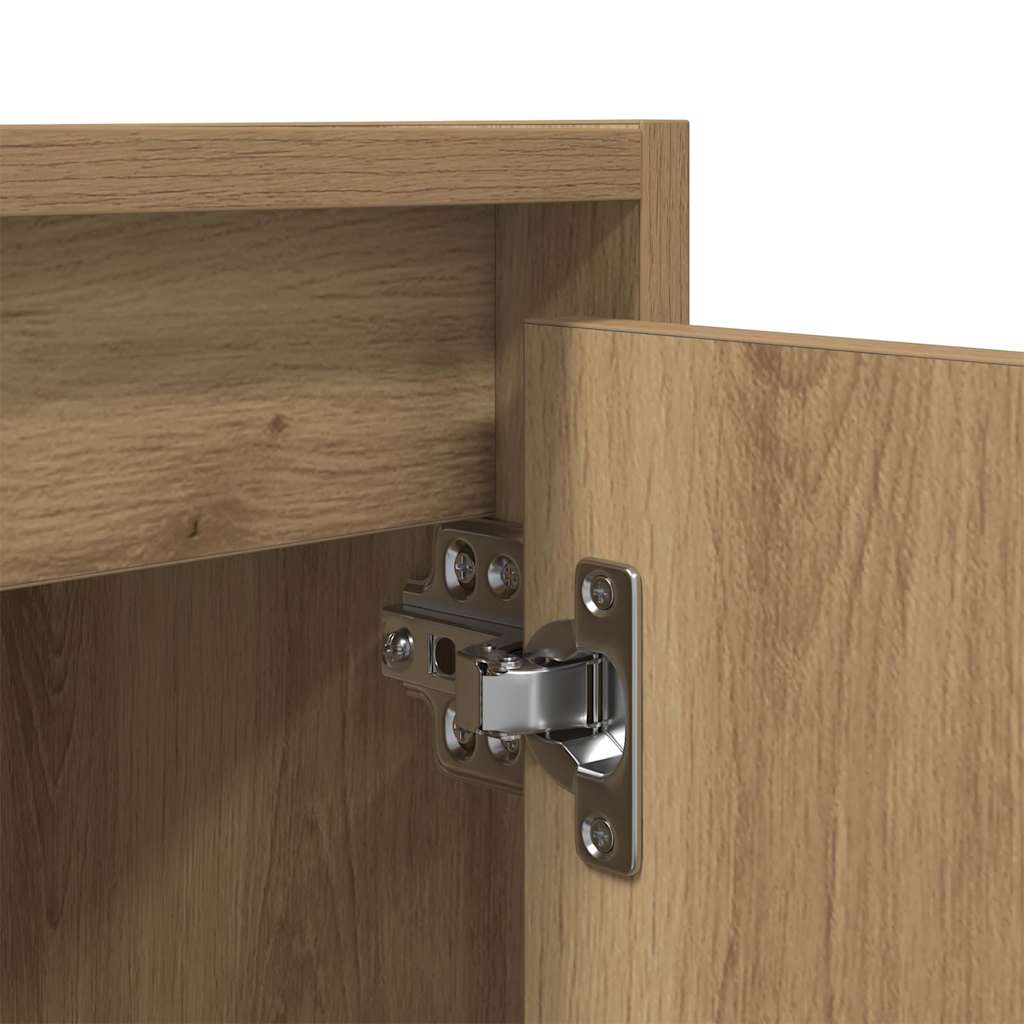 Veggmonterte Nattbord 2 Stk Artisan Eik 38X34X40 Cm