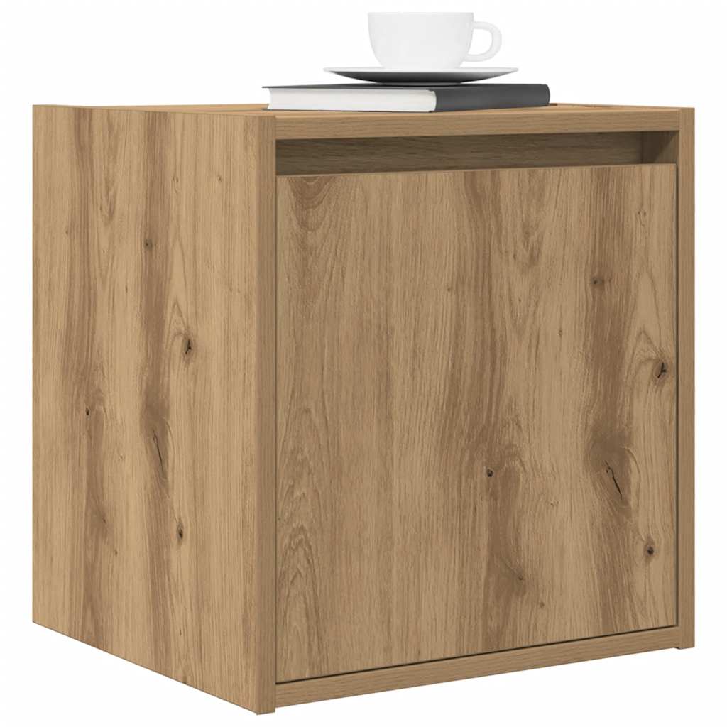 Veggmonterte Nattbord 2 Stk Artisan Eik 38X34X40 Cm