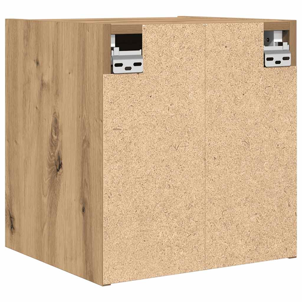 Veggmonterte Nattbord 2 Stk Artisan Eik 38X34X40 Cm
