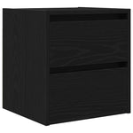 Veggmontert Nattbord Svart Eik 38X34X40 Cm