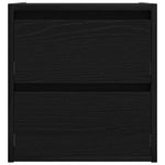 Veggmontert Nattbord Svart Eik 38X34X40 Cm