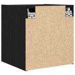 Veggmontert Nattbord Svart Eik 38X34X40 Cm