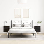 Veggmontert Nattbord 2 Stk Svart Eik 38X34X40 Cm