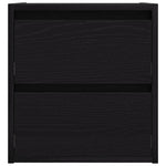 Veggmontert Nattbord 2 Stk Svart Eik 38X34X40 Cm