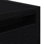 Veggmontert Nattbord 2 Stk Svart Eik 38X34X40 Cm