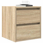 Veggmontert Nattbord 2 Stk Sonoma Eik 38X34X40 Cm
