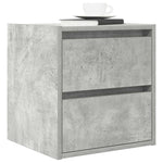 Veggmonterte Nattbord 2 Stk Betonggrå 38X34X40 Cm