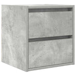 Veggmonterte Nattbord 2 Stk Betonggrå 38X34X40 Cm