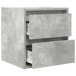 Veggmonterte Nattbord 2 Stk Betonggrå 38X34X40 Cm