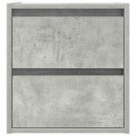 Veggmonterte Nattbord 2 Stk Betonggrå 38X34X40 Cm