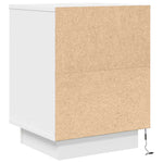 Nattskap Med Led-Lys Hvit 38X34X50 Cm