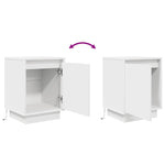 Nattskap Med Led-Lys Hvit 38X34X50 Cm