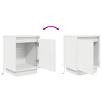 Nattskap Med Led-Lys 2 Stk Hvit 38X34X50 Cm