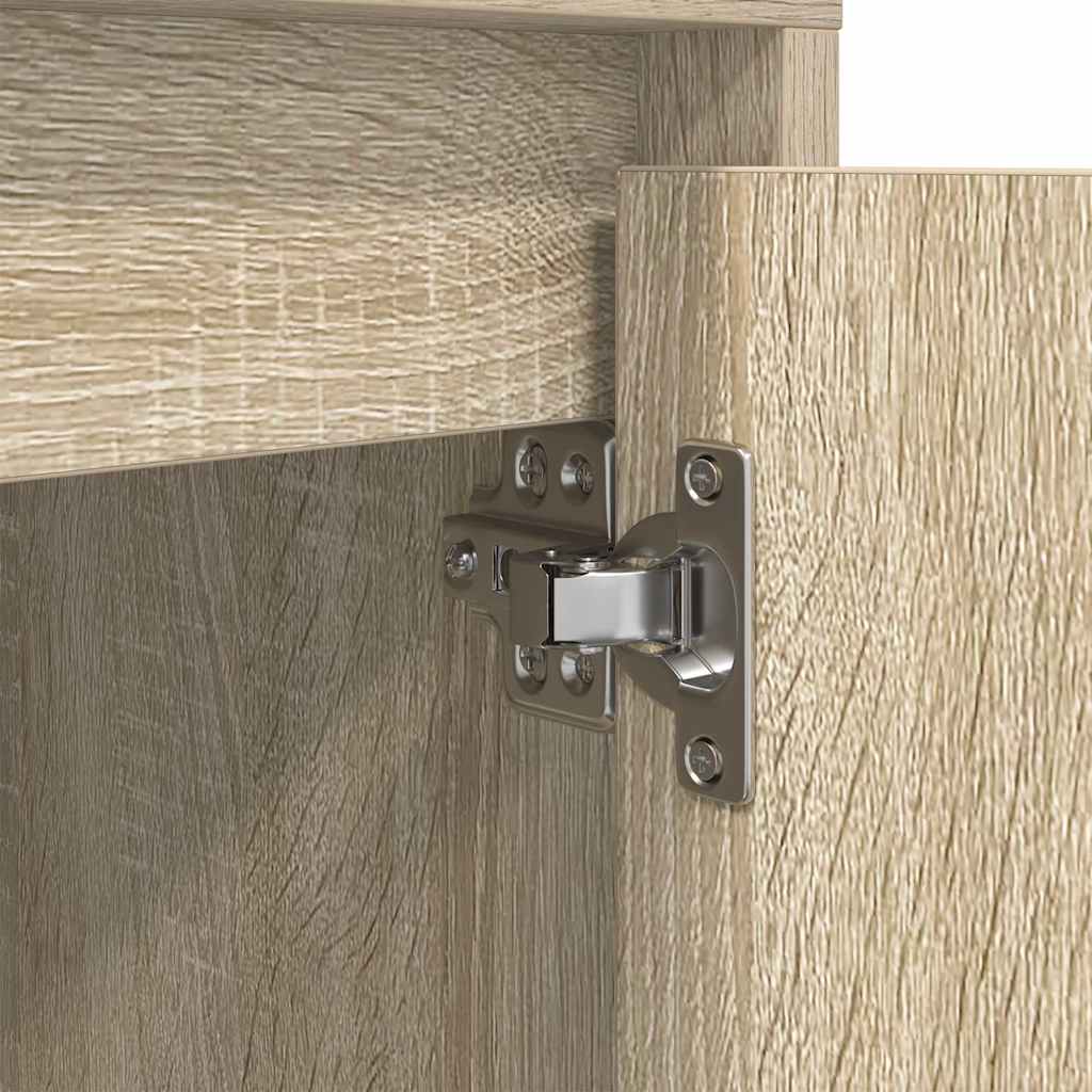 Nattskap Med Led-Lys 2 Stk Sonoma Eik 38X34X50 Cm
