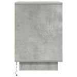 Nattbord Med Led 2 Stk Betonggrå 38X34X50 Cm