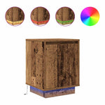 Nattskap Med Led-Lys 2 Stk Gammelt Tre 38X34X50 Cm