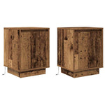 Nattskap Med Led-Lys 2 Stk Gammelt Tre 38X34X50 Cm