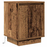 Nattskap Med Led-Lys 2 Stk Gammelt Tre 38X34X50 Cm