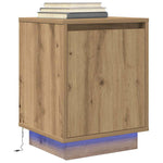 Nattbord Med Led 2 Stk Artisan Eik 38X34X50 Cm