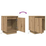 Nattbord Med Led 2 Stk Artisan Eik 38X34X50 Cm