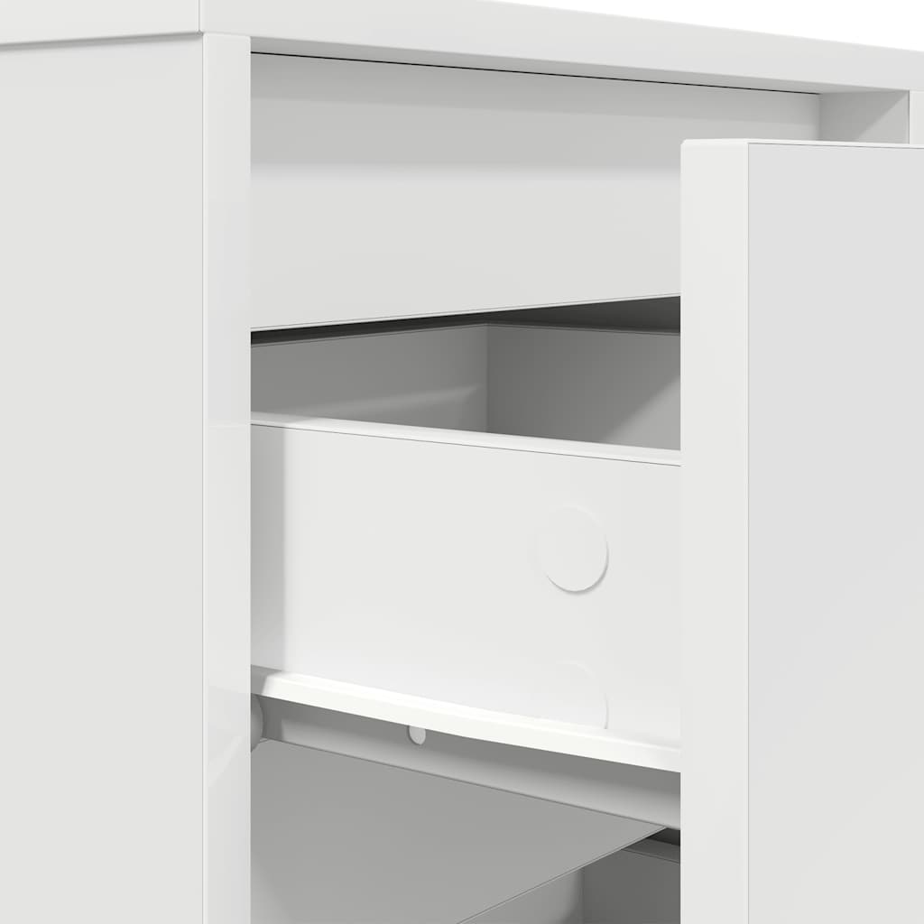 Nattskap Med Led-Lys 2 Stk Hvit 38X34X50 Cm