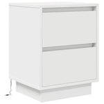 Nattskap Med Led-Lys 2 Stk Hvit 38X34X50 Cm
