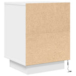 Nattskap Med Led-Lys 2 Stk Hvit 38X34X50 Cm