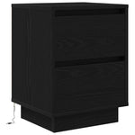 Nattskap Med Led-Lys Sort 38X34X50 Cm