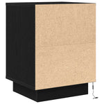Nattskap Med Led-Lys 2 Stk Svart 38X34X50 Cm