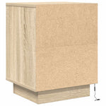 Nattbord Med Led Sonoma Eik 38X34X50 Cm
