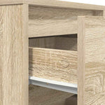 Nattbord Med Led Sonoma Eik 38X34X50 Cm