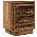 Nattskap Med Led-Lys 2 Stk Gammelt Tre 38X34X50 Cm