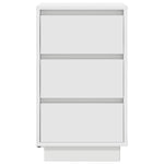 Nattbord Med Led-Lys Hvit 38X34X65 Cm