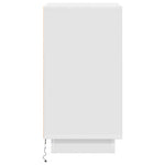 Nattbord Med Led-Lys Hvit 38X34X65 Cm