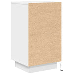 Nattbord Med Led-Lys Hvit 38X34X65 Cm
