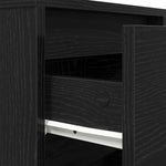 Nattbord Med Led-Lys Svart 38X34X65 Cm
