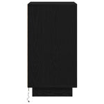 Nattbord Med Led-Lys Svart 38X34X65 Cm