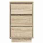Nattbord Med Led-Lys Sonoma Eik 38X34X65 Cm