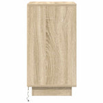Nattbord Med Led-Lys Sonoma Eik 38X34X65 Cm