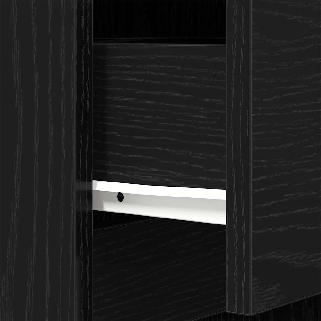 Nattbord Svart 39X35X125 Cm Konstruert Tre