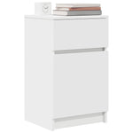 Nattbord 2 Stk Hvit 39X35X65 Cm Konstruert Tre